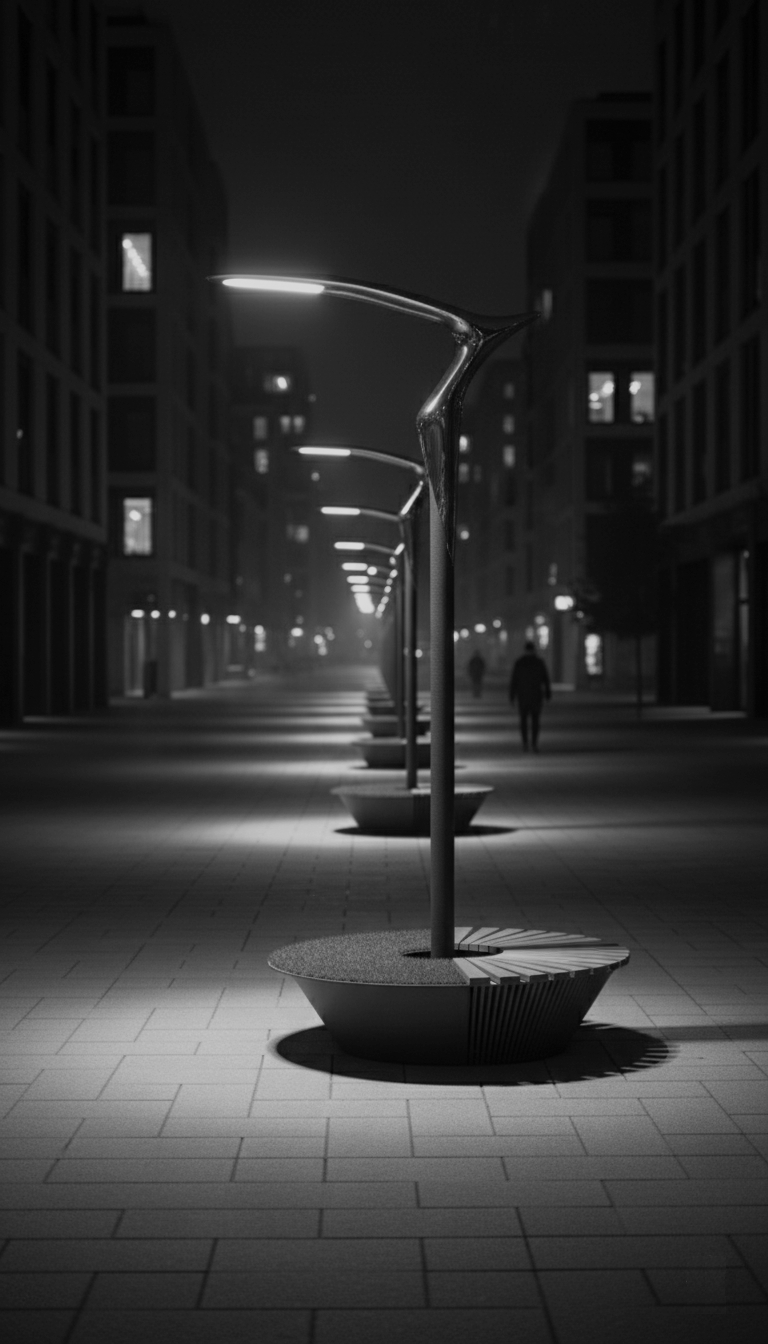 Diseño industrial y estrategia biomimesis. Flava: sistema de iluminación urbana autonoma. Industrial Design and biostrategy. Flava: Urban selfsuficient lighting system